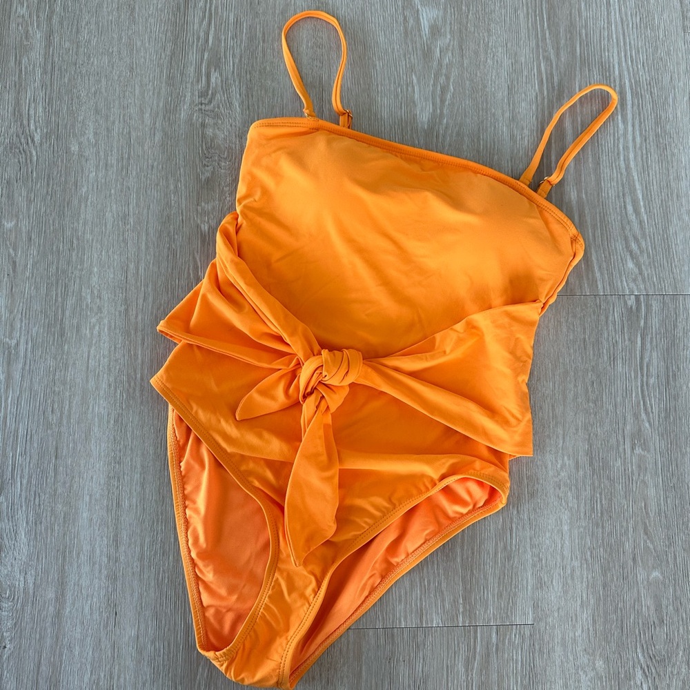 We Wore What Beautiful Vibrant Orange One Piece Swimsuit